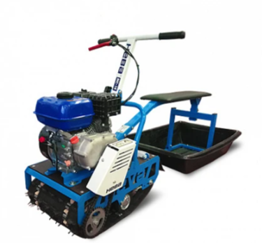 Мотобуксировщик НЕВА МС-1К с санями и сиденьем в Якутске