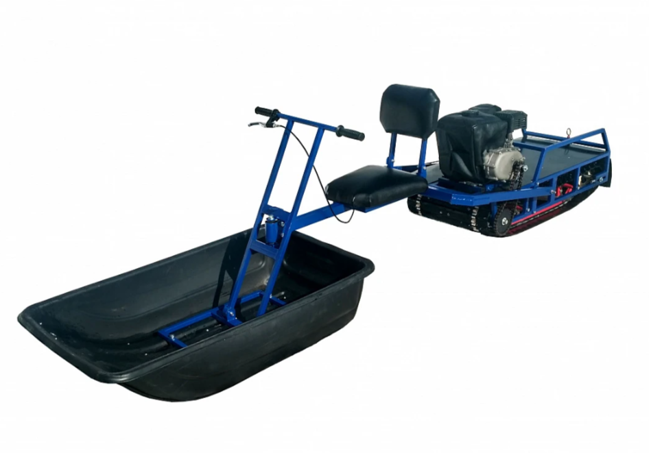 Мотобуксировщик толкач Альбатрос-XL8 с модулем. С фарой, тележки в Якутске