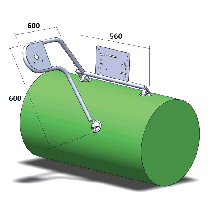 Стойка рулевая с креплением на баллон надувной лодки 25мм в Якутске
