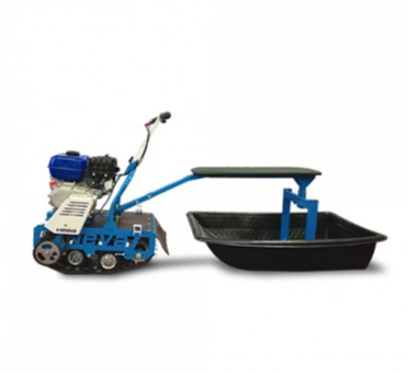 Мотобуксировщик НЕВА МС-1К с санями и сиденьем в Якутске