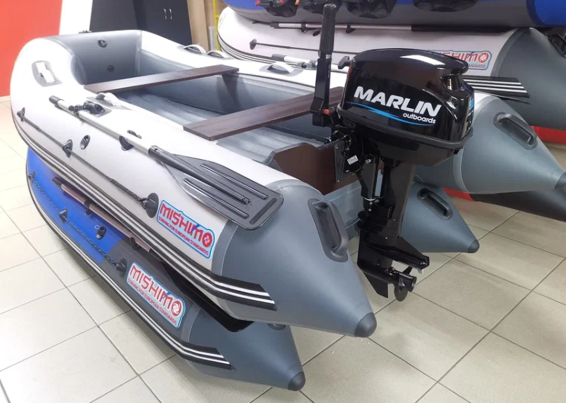 КОМПЛЕКТ ЛОДКА MISHIMO LITE 350 + МОТОР 9,8 Л.С. в Якутске
