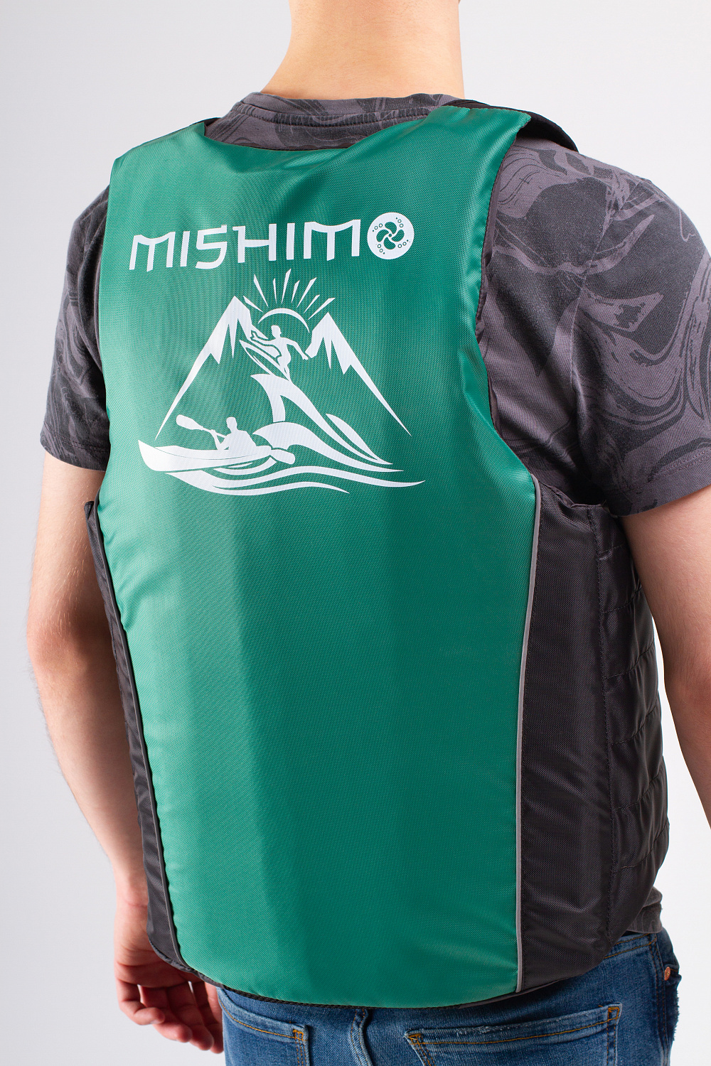 Жилет спасательный MISHIMO PRO Премиум качества Черно-зеленый в Якутске