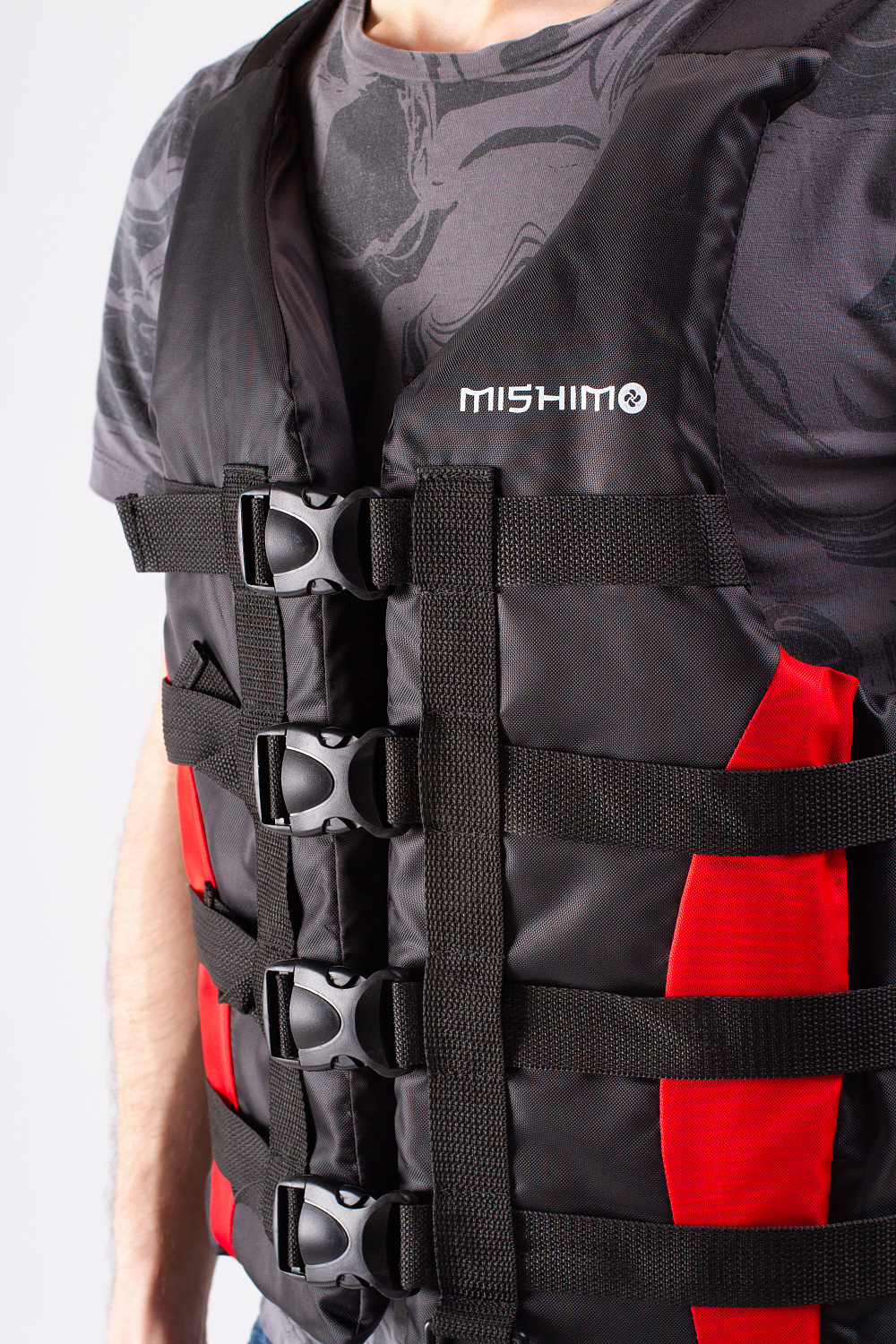 Жилет спасательный MISHIMO PRO Премиум качества Черно-красный в Якутске